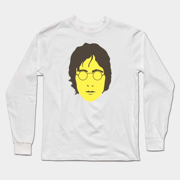 Minimalist John Lennon Lemon Pop Art Long Sleeve T-Shirt by nankeedal